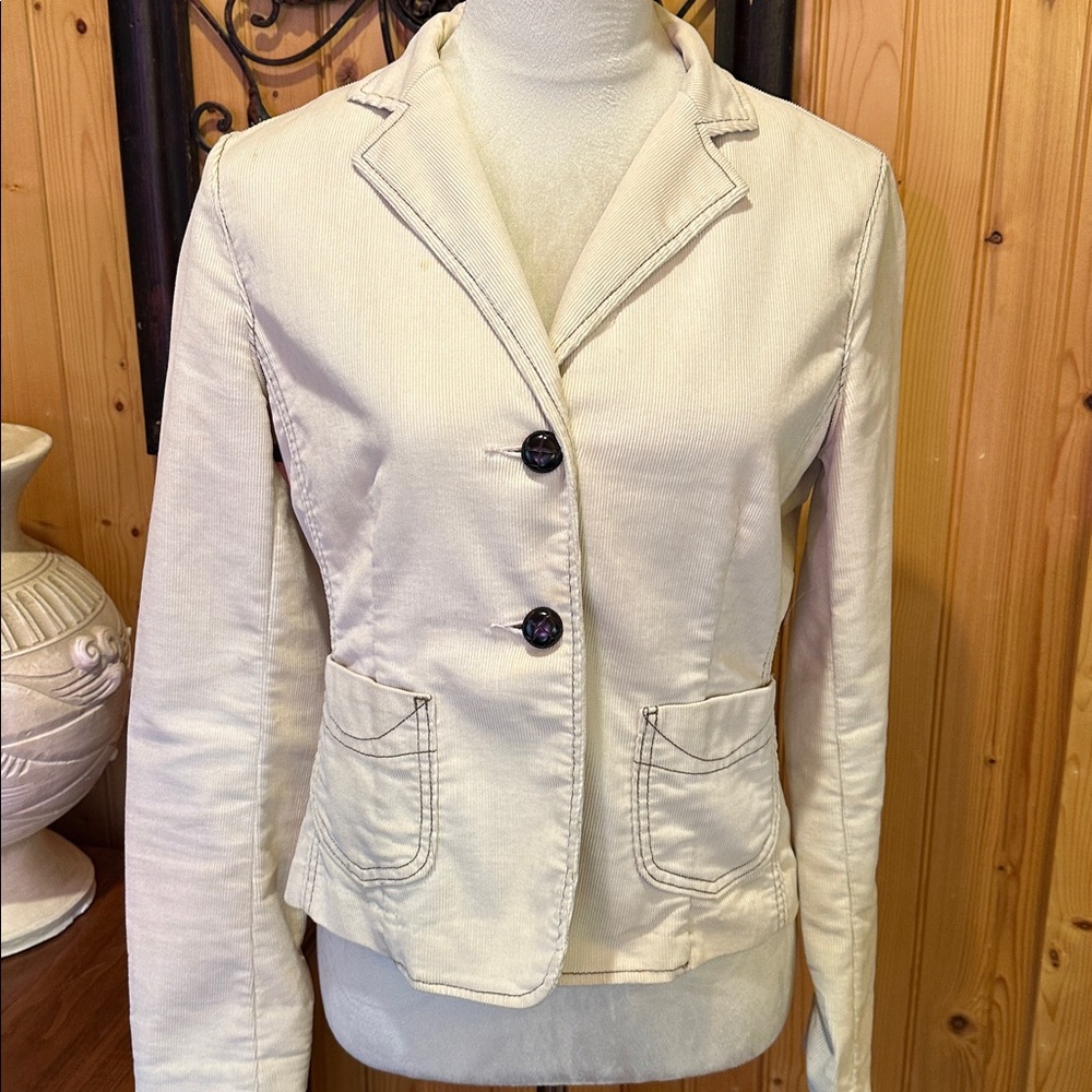 GAP Cream Blazer with Floral Lining